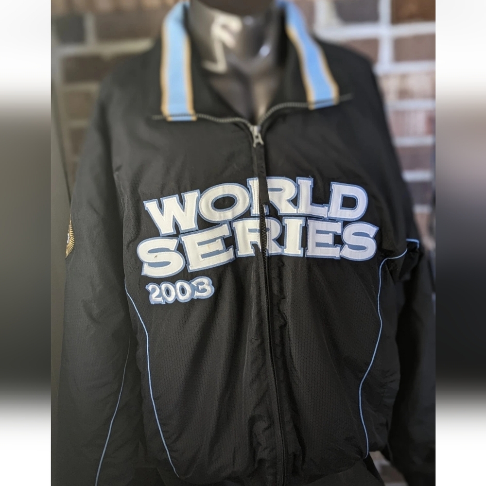 World Series 2003 Majestic Athletic Authentic Full Zip Jacket Black Sz XL
